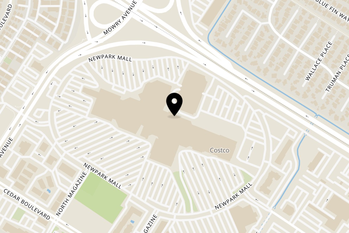 Map showing the location of ID Cafe ID Cafe - Newark on 1096 Newpark Mall Rd in Newark
