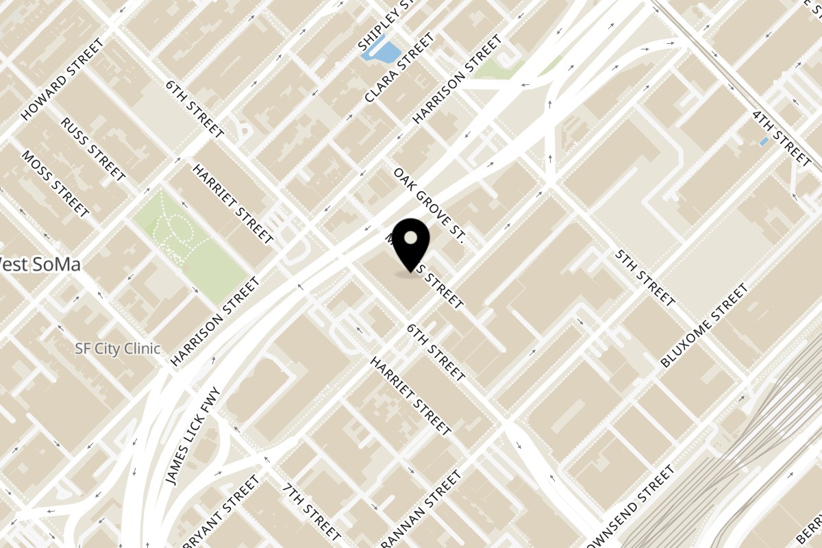 Map showing the location of ID Cafe ID Cafe - San Francisco on 60 Morris St in San Francisco